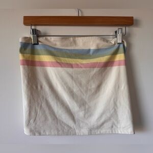American Eagle Outfitters Rainbow Tube Top with Stripes Size L
